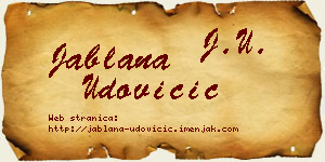 Jablana Udovičić vizit kartica